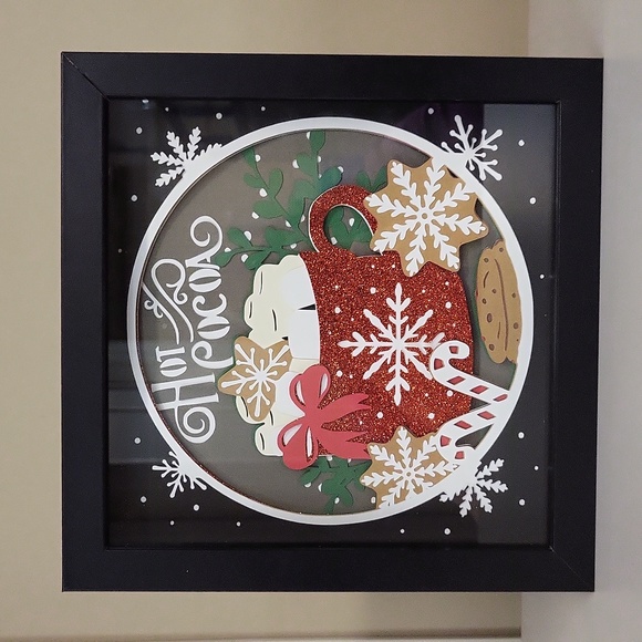 Festive Hot Cocoa 3D Shadow Box - Picture 2 of 4